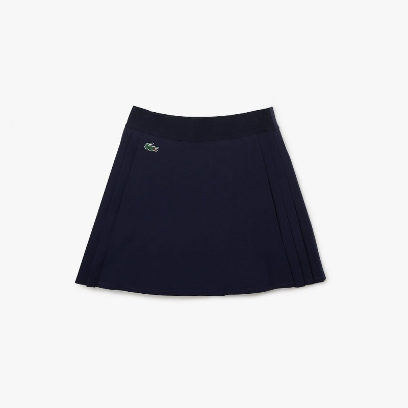 Women's Lacoste Ultra-Dry Golf Skirt Navy Blue | LRC531846