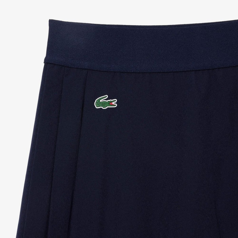 Women's Lacoste Ultra-Dry Golf Skirt Navy Blue | LRC531846