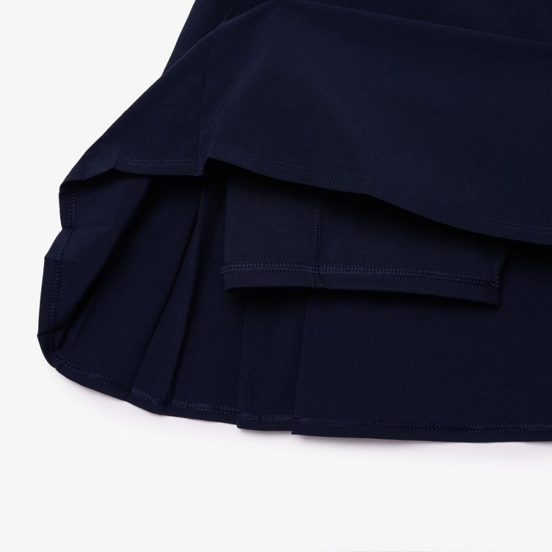 Women's Lacoste Ultra-Dry Golf Skirt Navy Blue | LRC531846