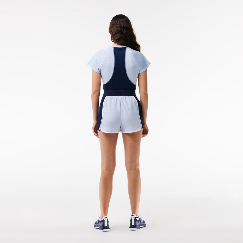 Women's Lacoste Ultra-Dry Shorts Light Blue Navy Blue | ONT487691