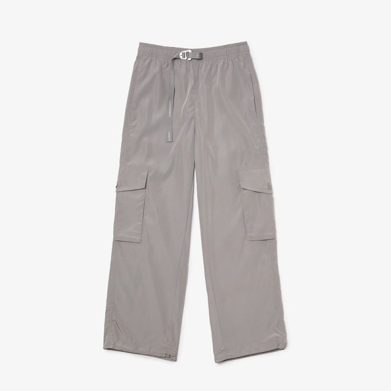 Women's Lacoste Wide Leg Cargo Pants Grey | VOK935714