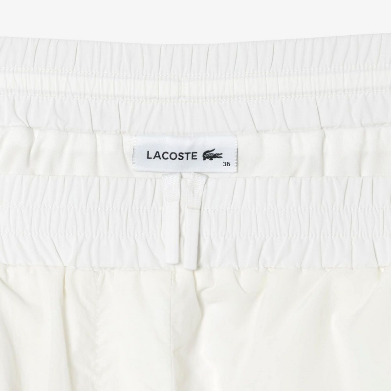 Women's Lacoste Wide Leg Sweatpants White | XUQ085219