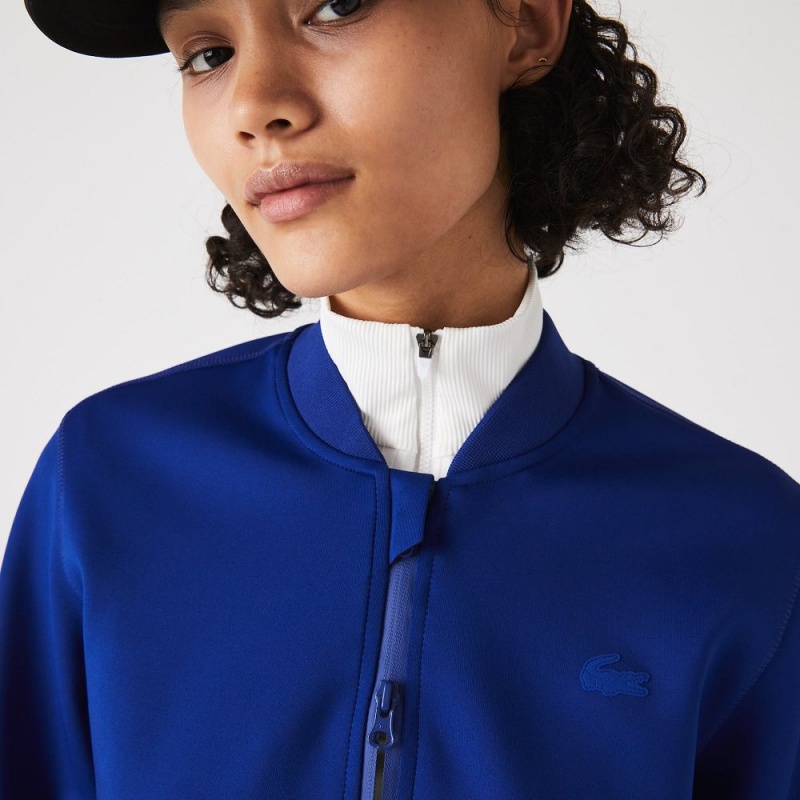 Women's Lacoste Zip-Up Bomber Jackets Blue | MCI576130